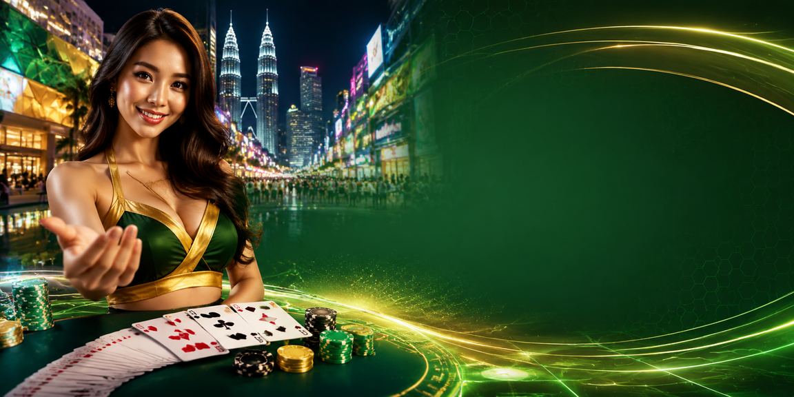 Pemain kasino di Kuala Lumpur menikmati judi rummy dalam talian